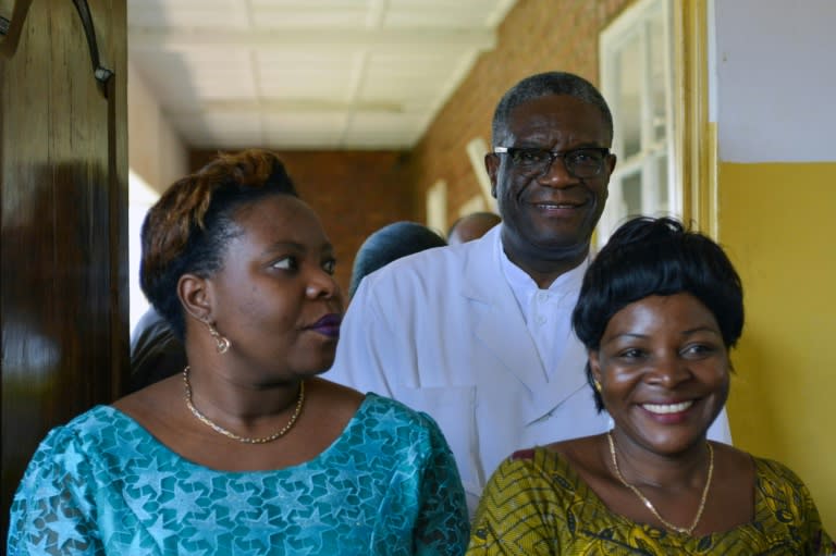 After receiving congratulations from friends and colleagues at the Panzi, Mukwege went straight back to work