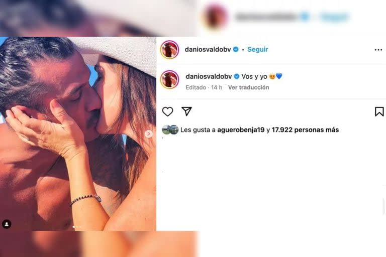 El gesto virtual del hijo de Gianinna Maradona (Foto Instagram @daniosvaldobv)