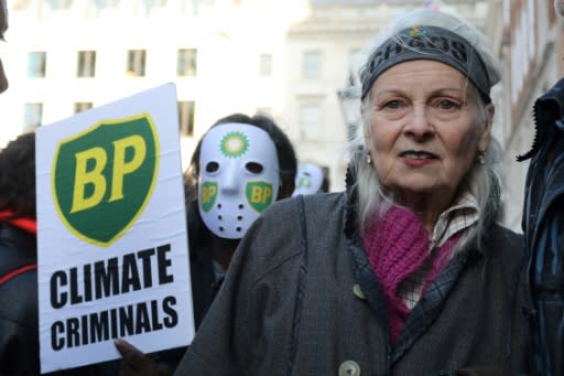 Celebrities such as British designer Vivienne Westwood have joined protests against BP's sponsorship of the arts