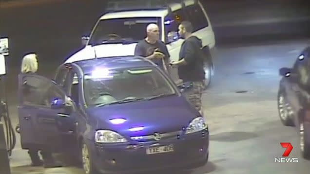 The scene at the Deer Park service station, where Fogwell confronted his wife and Mr Moody. Photo: 7 News