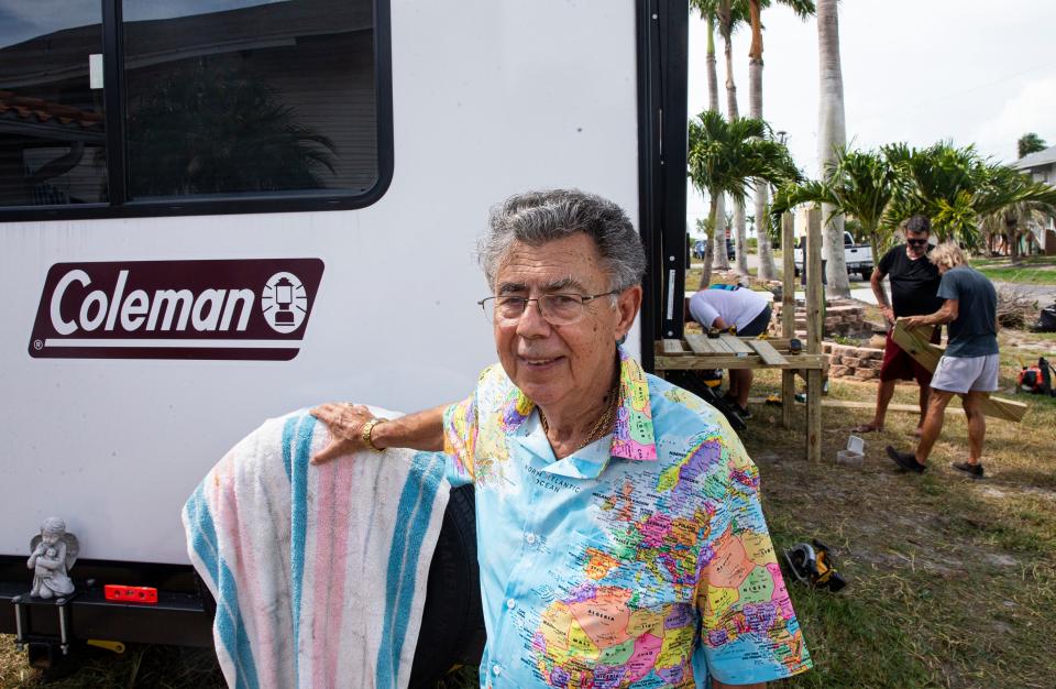 Joe Salvaggio, 84, survived Hurricane Ian in the attic of his Fort Myers Beach home with his two cats. Since then he has had issues with getting his home repaired due to work not getting done after hiring a contractor. He found himself in a funk until a community of volunteers saw a media report about him and stepped up to help him through the process of rebuilding.