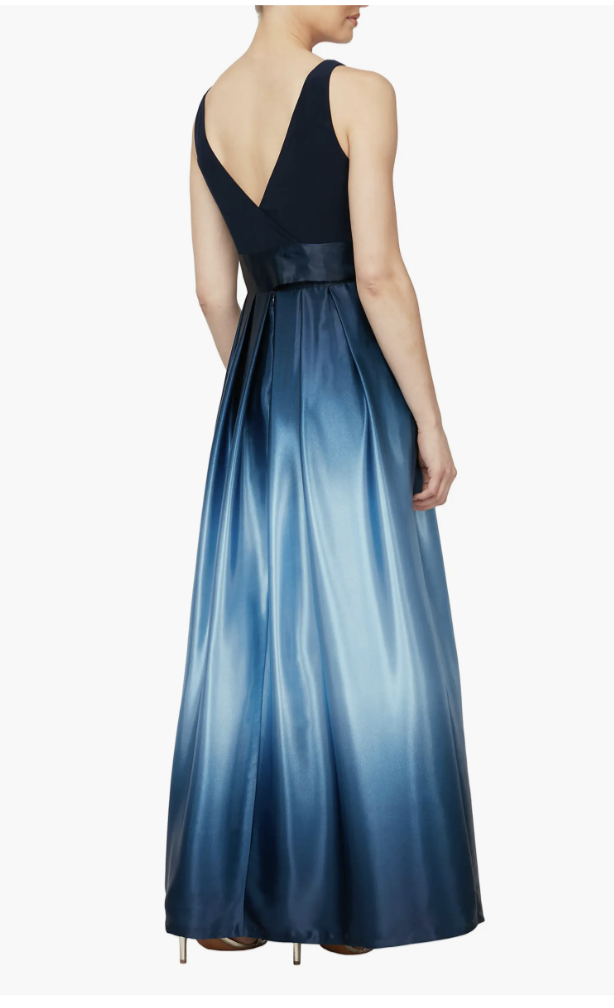 SLNY Ombre Satin Gown