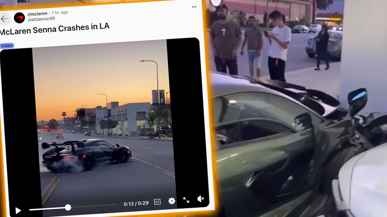 Watch a YouTuber Crash a Priceless McLaren Senna in the Dumbest Possible Way photo