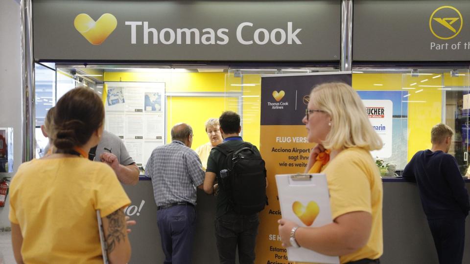 Der deutsche Reiseveranstalter Thomas Cook hat nach seinem Insolvenzantrag alle Reisen bis einschließlich 31. Oktober 2019 abgesagt. Foto: Clara Margais