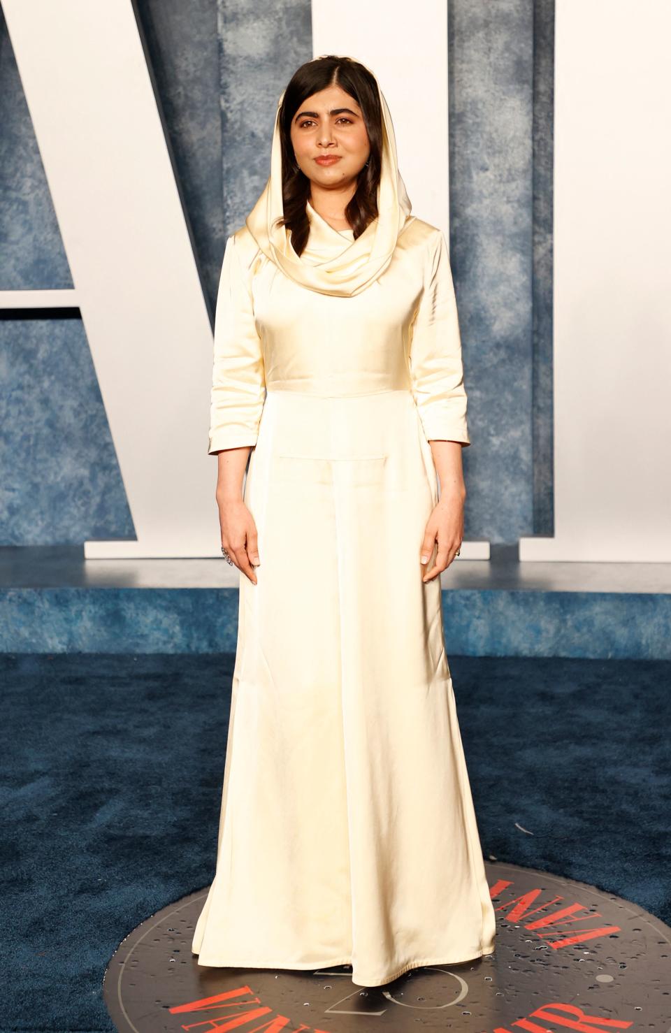 Pakistani activist Malala Yousafzai attends the Vanity Fair 95th Oscars Party. (Getty Images)
