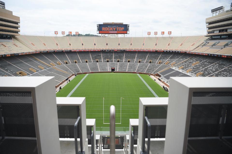 If you prefer to chat more than watch, the sports-bar feel of the new North End Zone Social Deck might be the place for you. Neyland Stadium's newest fan experience is for socializing and features a 360-degree bar.