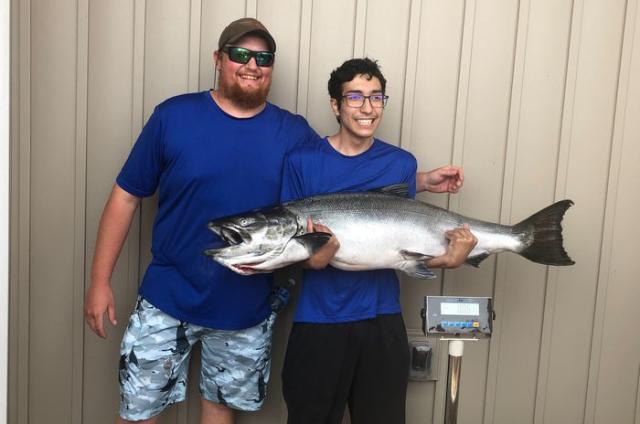 Fishing for salmon for first time, teen breaks 43-year-old record