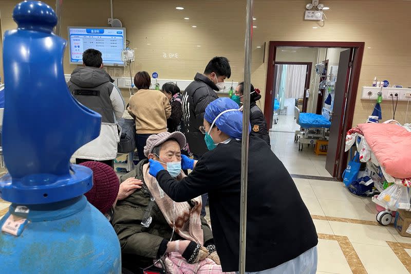 View of a hospital as COVID-19 outbreak continues in Shanghai