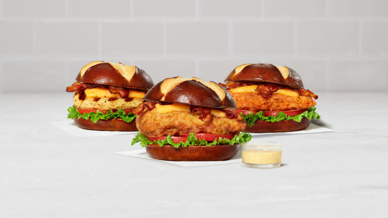 Chick-fil-A's pretzel cheddar club sandwich