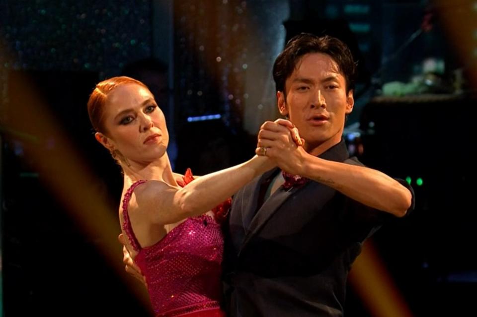 Angela Scanlon and Carlos Gu on ‘Strictly' (BBC)