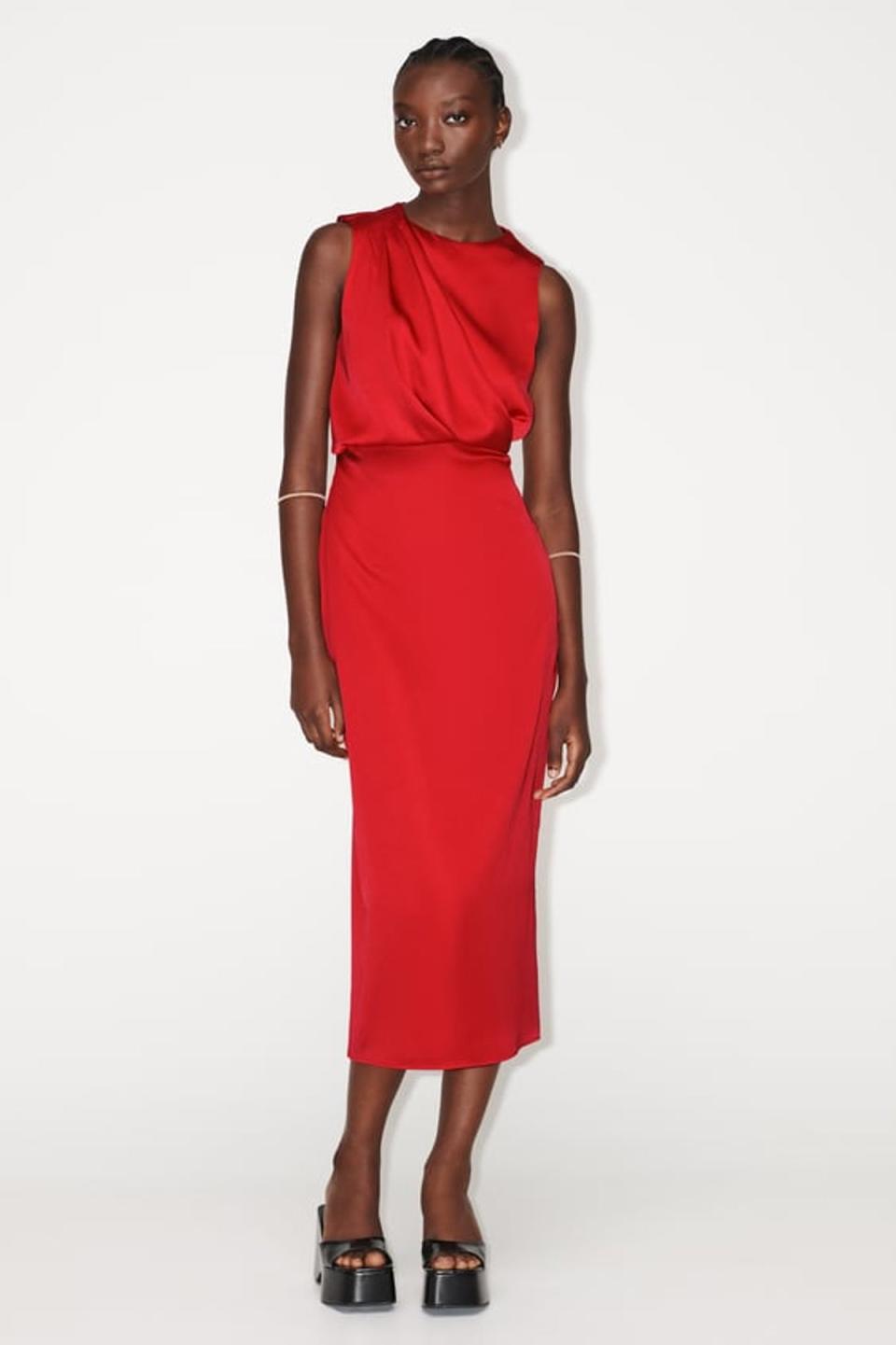  (Zara red dress)