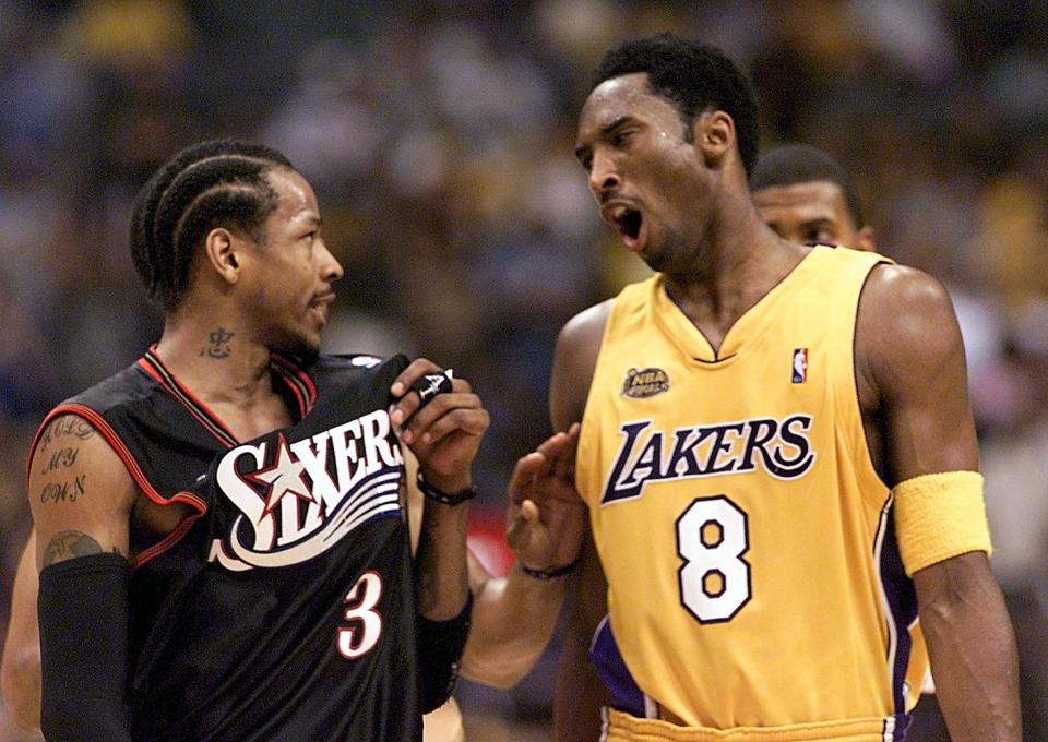 Allen Iverson and Kobe Bryant stand out to many younger players as the template for the sort of competitive fire you need to star in the NBA. (Getty)