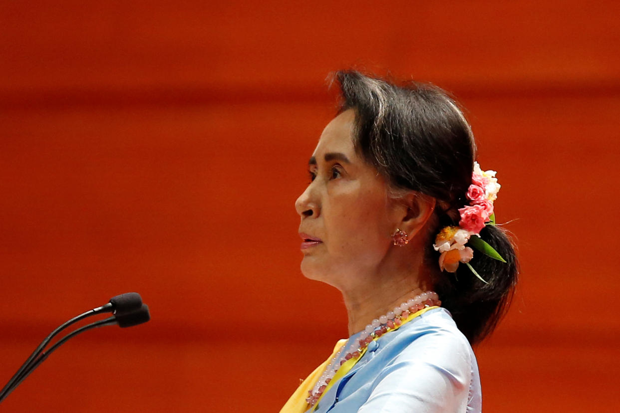 Aung San Suu Kyi has remained tight-lipped about the state-sanctioned massacre of Rohingya Muslims in Myanmar's Rakhine State. (Photo: Soe Zeya Tun/Reuters)