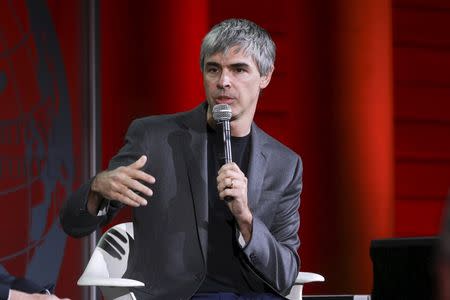 Larry Page, CEO and Co-founder of Alphabet, participates in a conversation with Fortune editor Alan Murray at the 2015 Fortune Global Forum in San Francisco, California November 2, 2015. REUTERS/Elijah Nouvelage