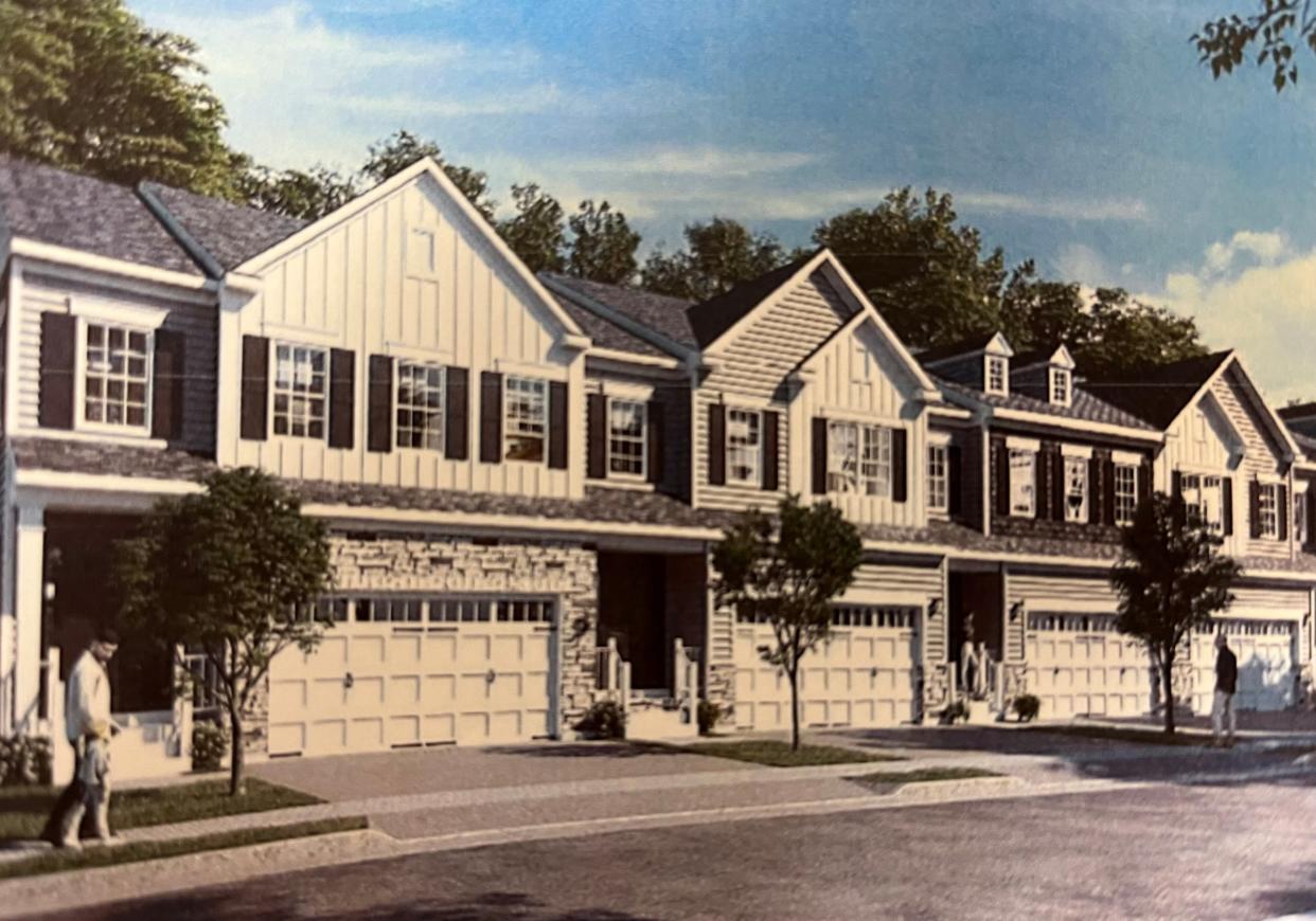 Photo shows a rendering of the market-rate homes for the Townes at West Long Branch development submitted by K. Hovnanian Homes to the West Long Branch Planning Board.