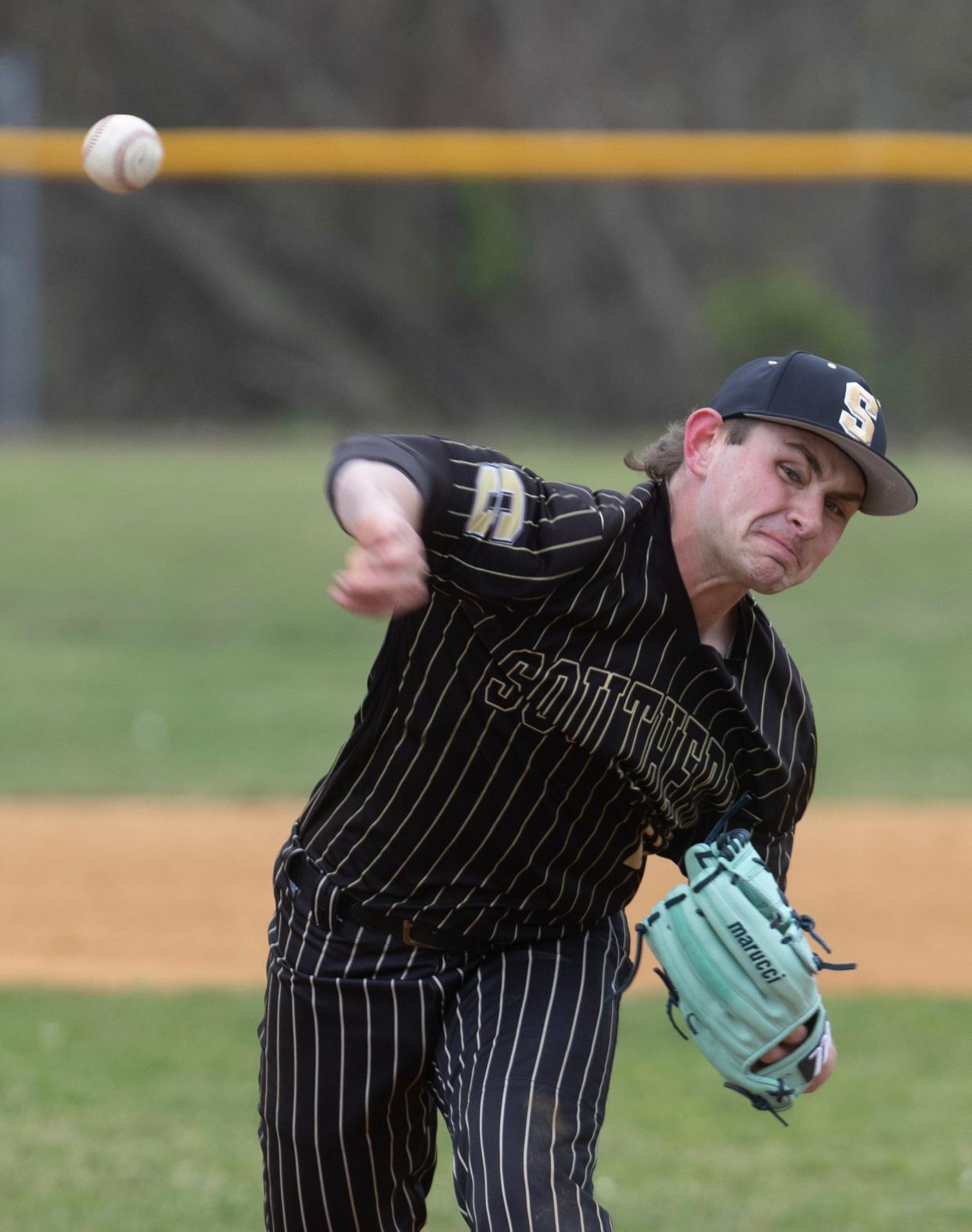 Southern pitcher Brady Lesiak picked up the win in the Rams' 7-2 win over Toms River East Thursday.