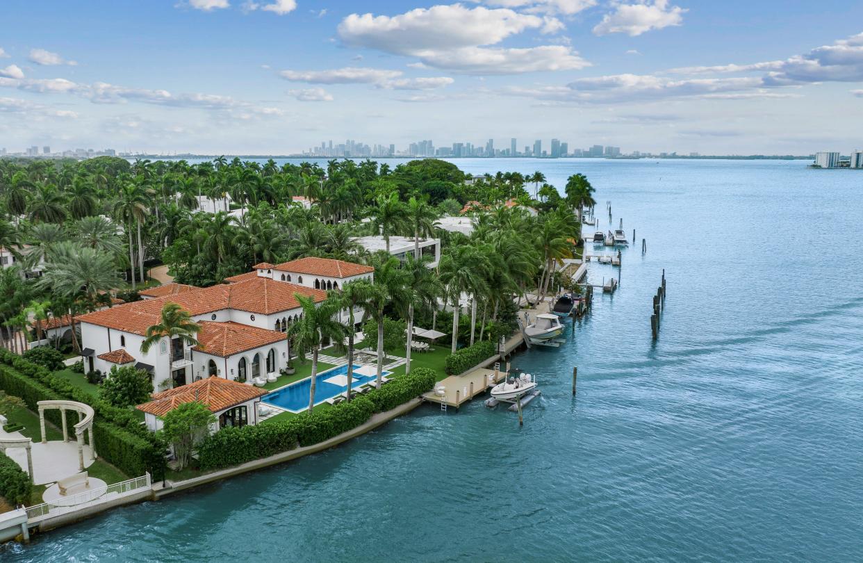A mansion on La Gorce Island formerly belonging to pop icon Cher is on the market for $42.5 million. The property includes 158 feet of unobstructed water views.