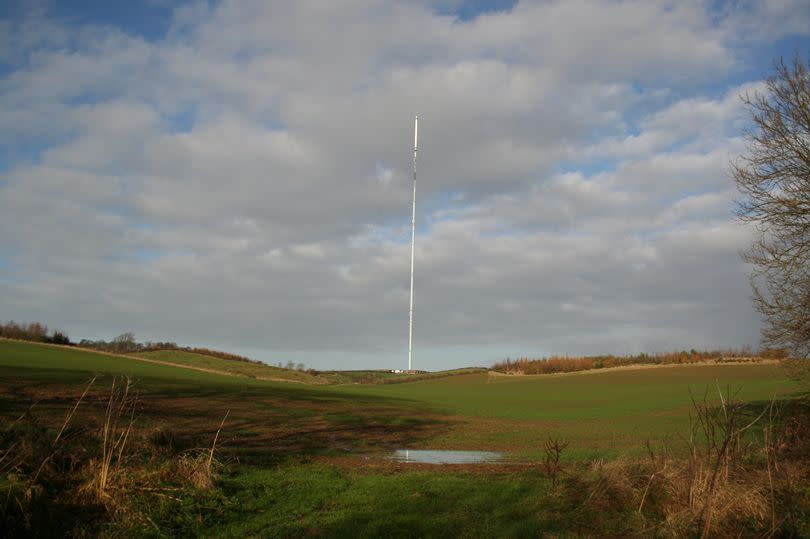 The Belmont transmitting tower in the Lincolnshire Wolds is the second tallest structure in the UK