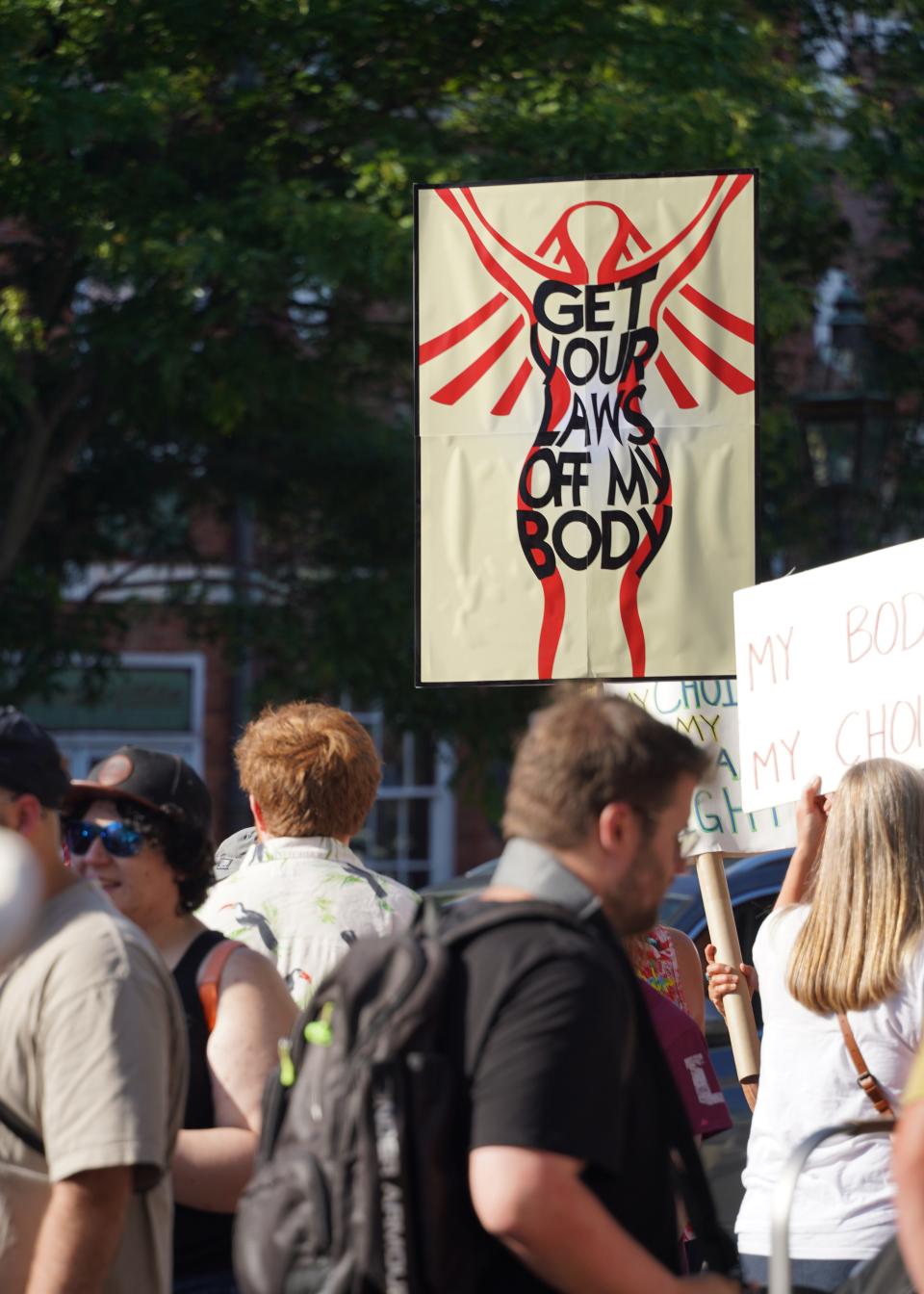 The "Bans Off Our Bodies" rally in Market Square in Portsmouth Friday, June 24, 2022.