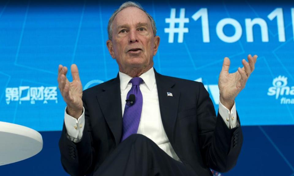 Bloomberg speaks in Washington, in his role as United Nations special envoy for climate action.