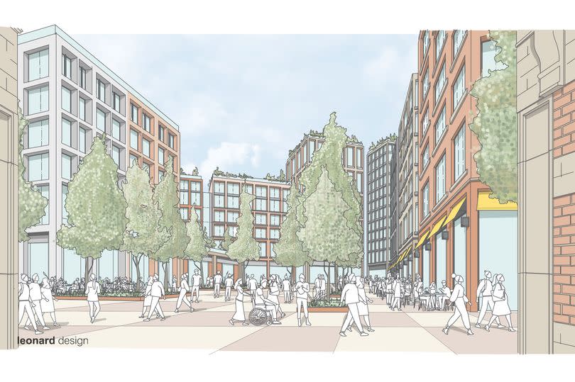 Gracechurch Square is a second larger area at the southern end of the new look shopping centre which will have brand new buildings all around - but it is likely to be developed last