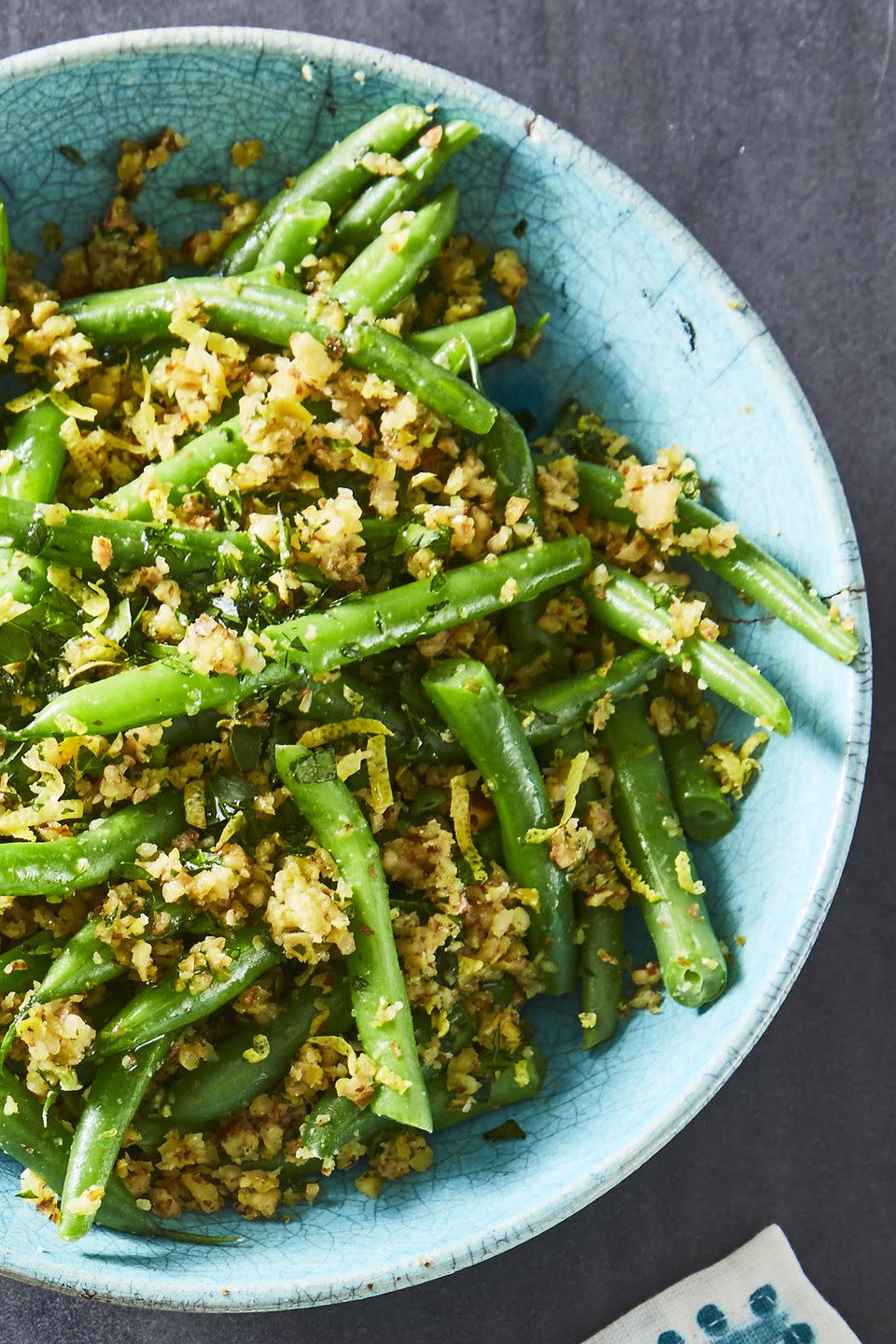 Green Beans With Olive-Almond Tapenade