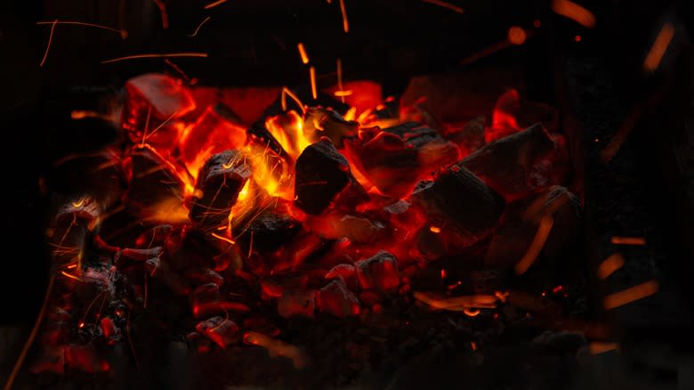 campfire coals and embers