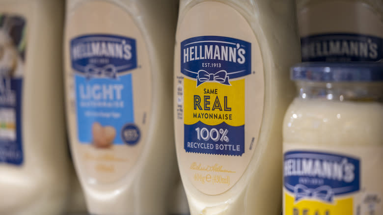 Jars of mayonnaise