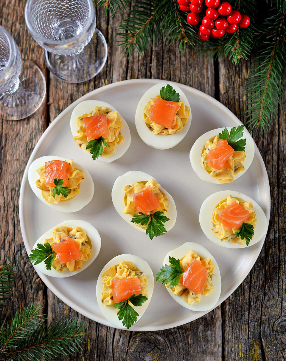 Smoked Salmon Deviled Eggs