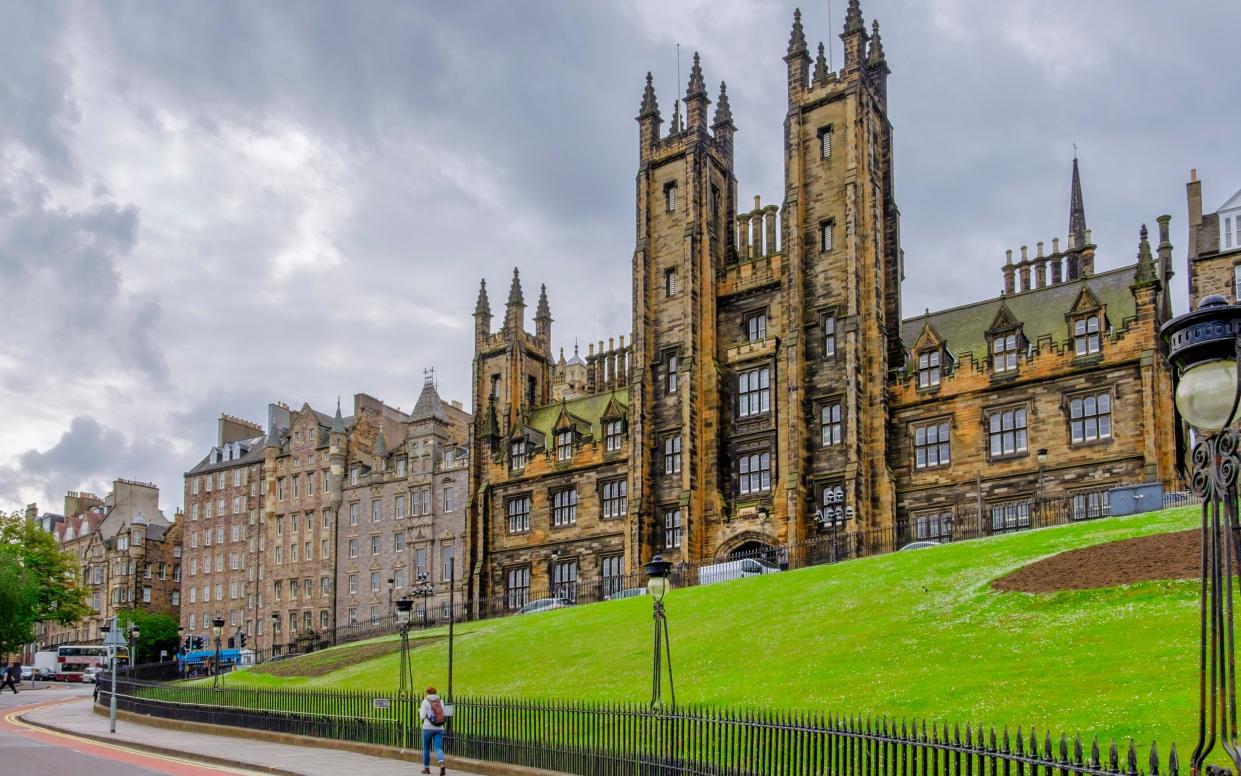 Edinburgh University is home to many students from outside the UK