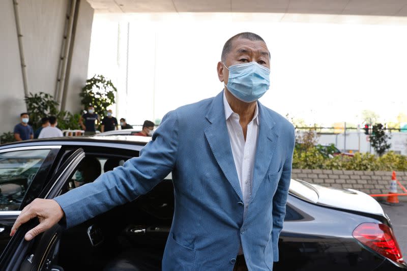 Media mogul Jimmy Lai Chee-ying at West Kowloon Courts in Hong Kong