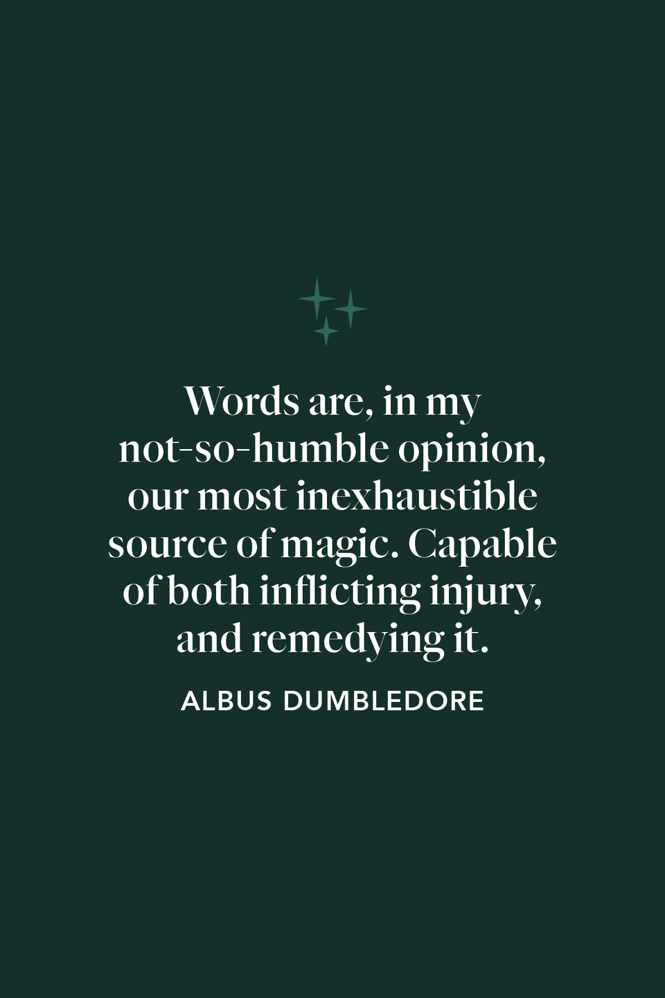 Dumbledore on the power of words