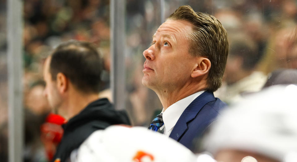 The Calgary Flames could really use some of Glen Gulutzan’s fear-tactic magic now. (Getty)