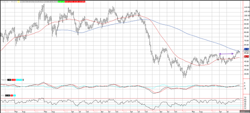 WTI Crude Oil Weekly Chart