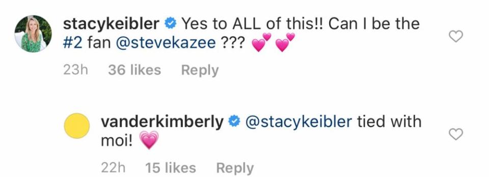 Steve Kazee's Instagram comments