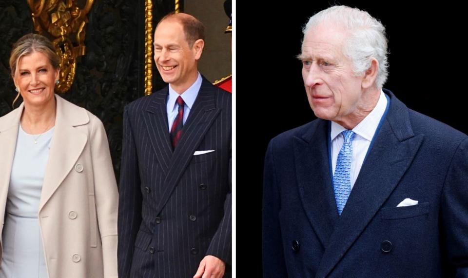 Prince Edward and Sophie do 'first time' duties for King Charles lll