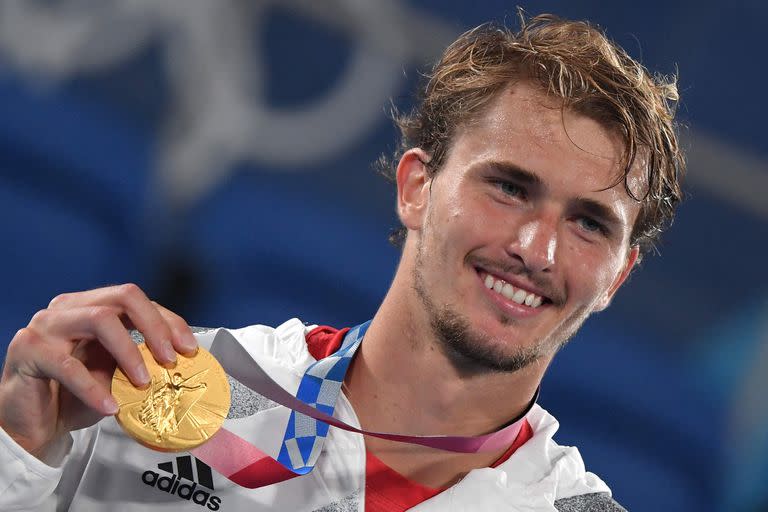 El alemán Alexander Zverev, medallista de oro en los últimos Juegos Olímpicos, en Tokio 2020.