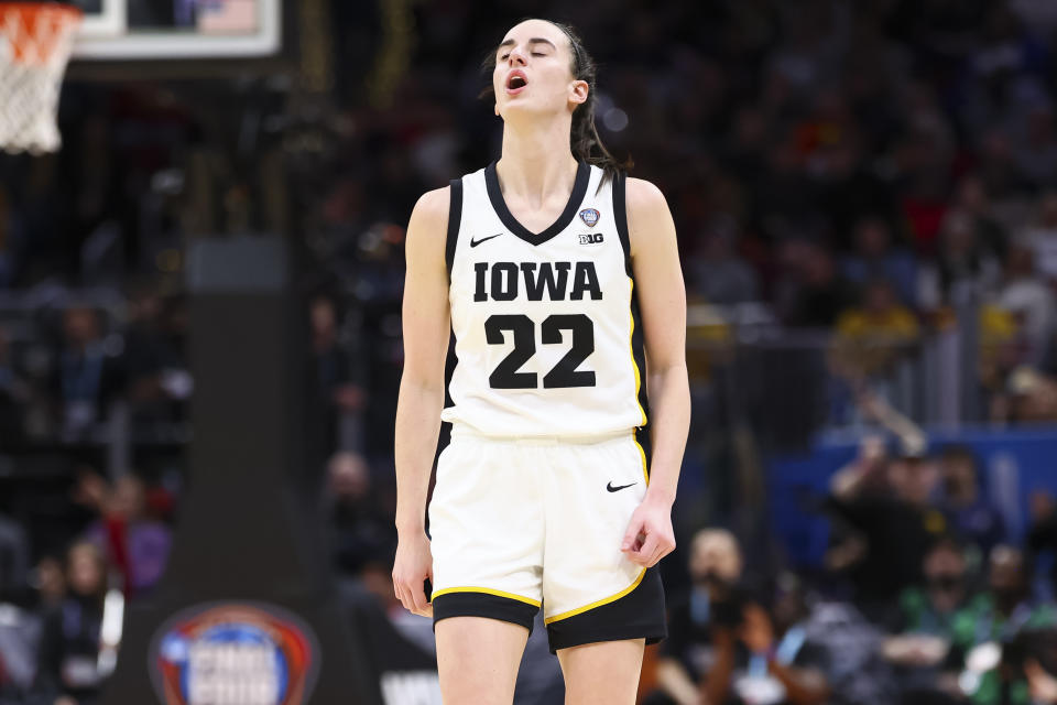 Caitlin Clark and Iowa are a win away from a national championship. (C. Morgan Engel/NCAA Photos via Getty Images)
