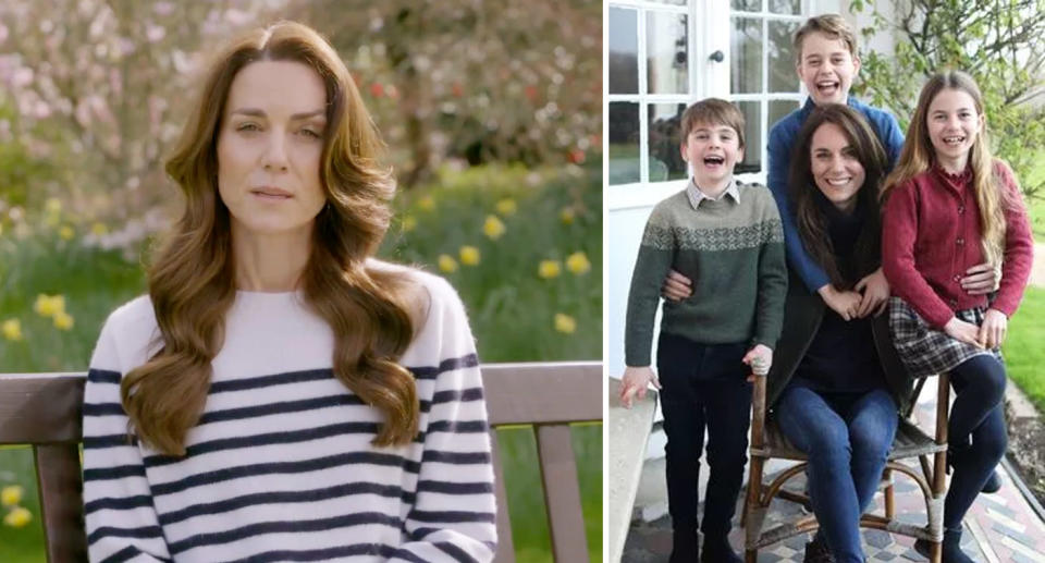 Kate Middleton in side-by-side with her Mother's Day portrait