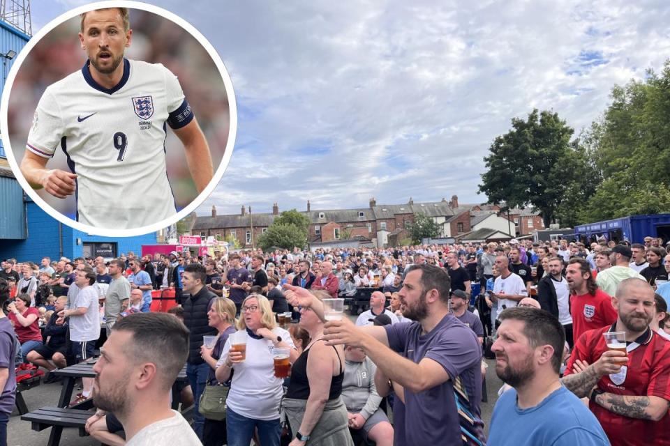 Over 1,000 fans were in attendance at Brunton Park for England's draw with Denmark. <i>(Image: NQ/Martin Rickett/PA Wire)</i>