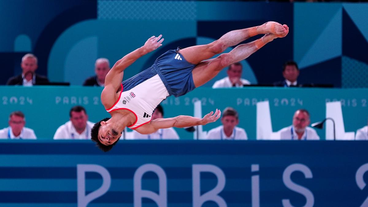 Jake Jarman wins his first Olympic medal for Great Britain with bronze on the floor