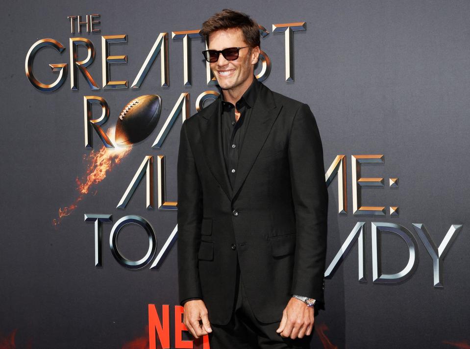 Tom Brady attends the Netflix live comedy event "The Greatest Roast of All Time: Tom Brady" at the Kia Forum in Inglewood, California.