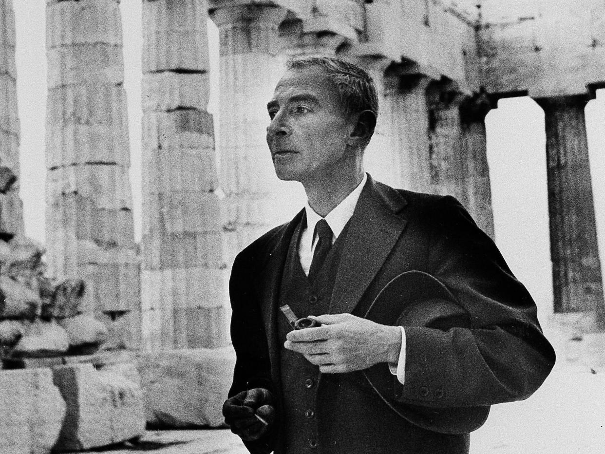 J. Robert Oppenheimer in 1958 in Athens, Greece.