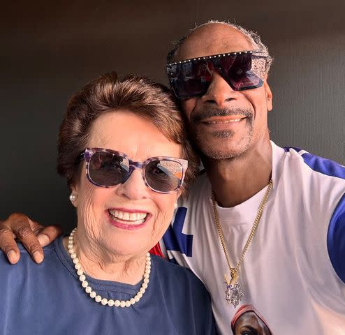 <p>Billie Jean King/Instagram</p> Snoop Dogg and Billie Jean King at the 2024 Summer Olympics in Paris