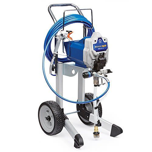 <p><strong>Graco</strong></p><p>amazon.com</p><p><strong>$771.99</strong></p><p><a href="https://www.amazon.com/dp/B01G8SXNNS?tag=syn-yahoo-20&ascsubtag=%5Bartid%7C10060.g.35845594%5Bsrc%7Cyahoo-us" rel="nofollow noopener" target="_blank" data-ylk="slk:Shop Now;elm:context_link;itc:0" class="link ">Shop Now</a></p><p>Those anticipating multiroom or other large-scale projects will appreciate this sprayer for its wheeled base and oversized handle, which allows you to easily and comfortably maneuver it around a job site. Its ability to support up to 150 feet of hose makes it even more suited for big jobs. </p><p>The adjustable pressure controls also make it easy to adjust the pump output, allowing you to precisely dial the machine in for your specific job. Its stainless steel construction makes it robust enough to spray materials at a rate of 0.38 gallons per minute.</p>