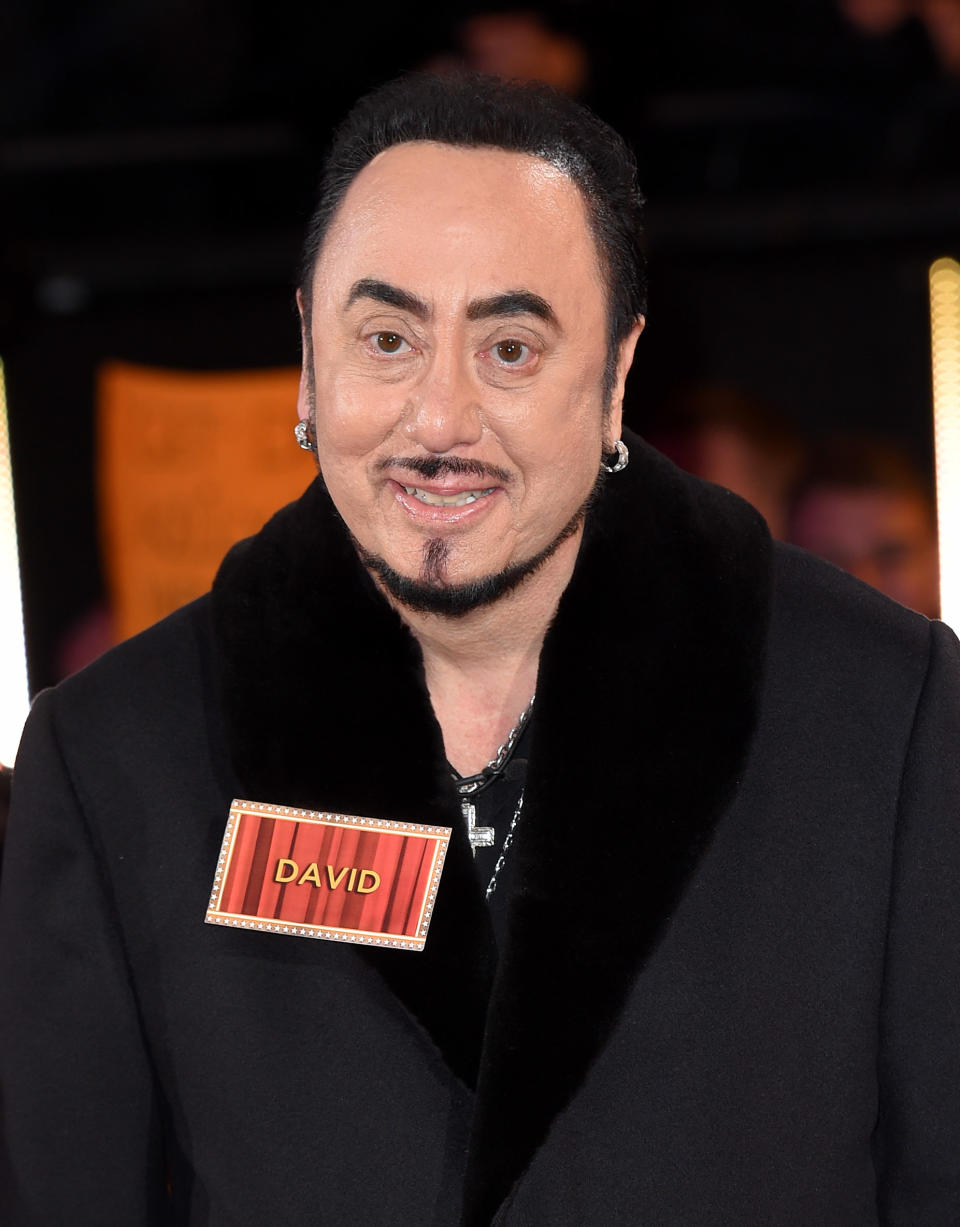 BOREHAMWOOD, ENGLAND - JANUARY 05:  David Gest enters the Celebrity Big Brother House at Elstree Studios on January 5, 2016 in Borehamwood, England.  (Photo by Karwai Tang/WireImage)