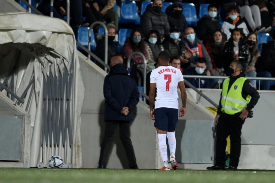 Rhian Brewster was sent off (The FA via Getty Images)