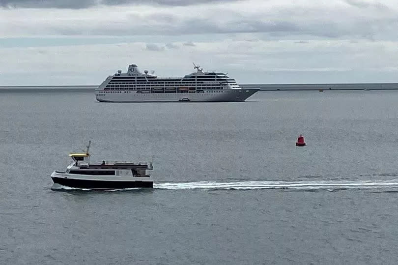 Cruise ship Oceania Sirena in Plymouth Sound today -Credit:William Telford