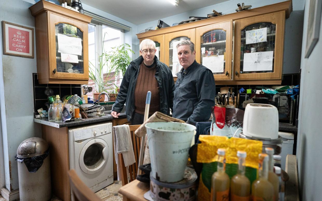 Sir Keir Starmer unveiled proposals to create a new flooding preparations task force as he visited flood victims in Loughborough