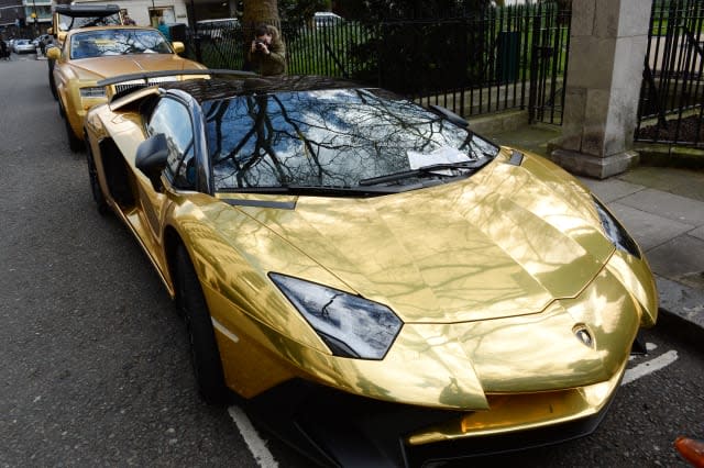 Owner of gold supercar fleet in London hit by parking fines